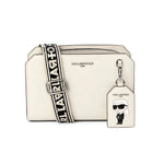 Karl Lagerfeld Paris Camera Crossbody Bag with Karl Character Charm – BEG - Beige