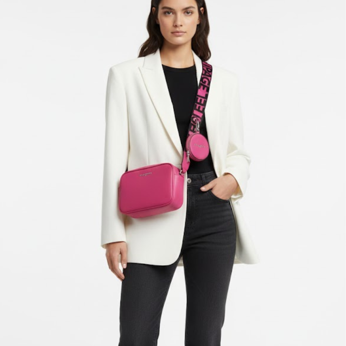 Karl Lagerfeld Paris Camera Crossbody Bag Women - PNK - Pink