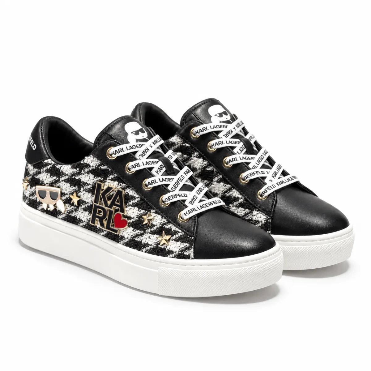 KARL LAGERFELD PARIS Cammy Charm Platform Sneakers Women - BLK