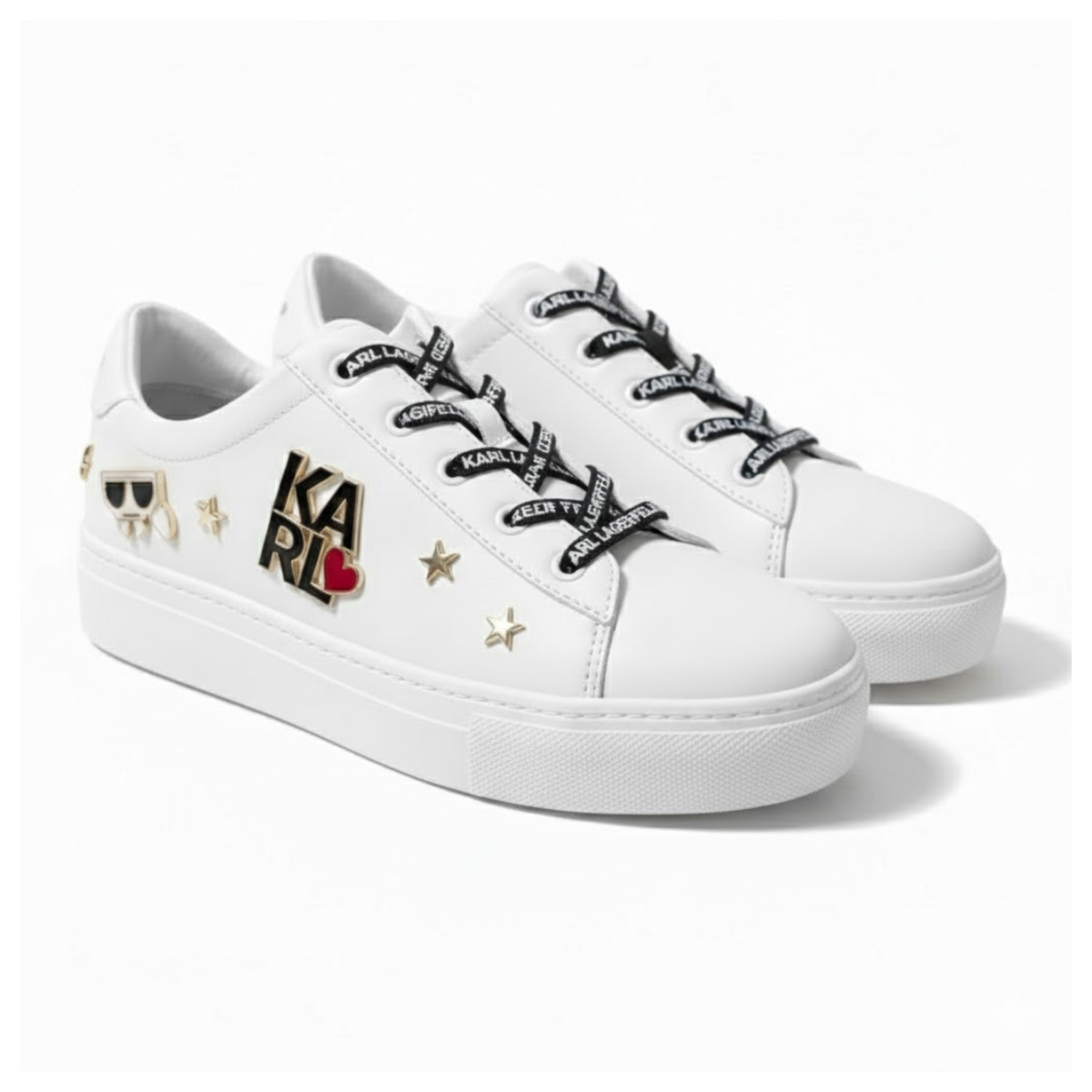 KARL LAGERFELD PARIS Cammy Embellished Logo Sneakers Women - WHT