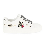 KARL LAGERFELD PARIS Cammy Embellished Logo Sneakers Women - WHT - White / 35