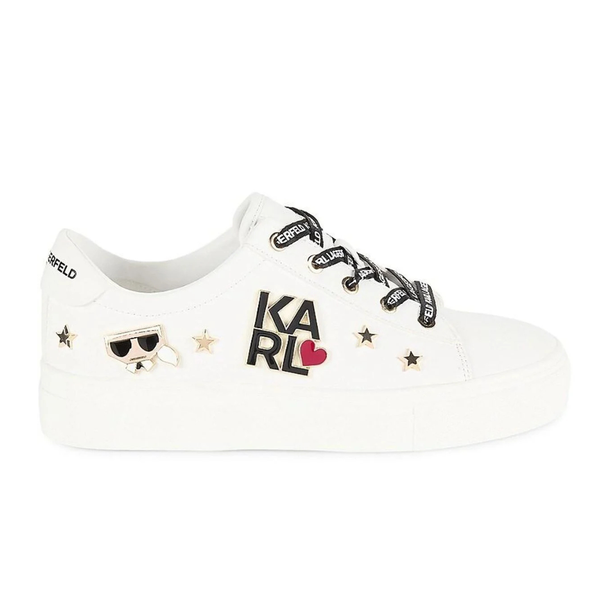 KARL LAGERFELD PARIS Cammy Embellished Logo Sneakers Women - WHT - White / 35
