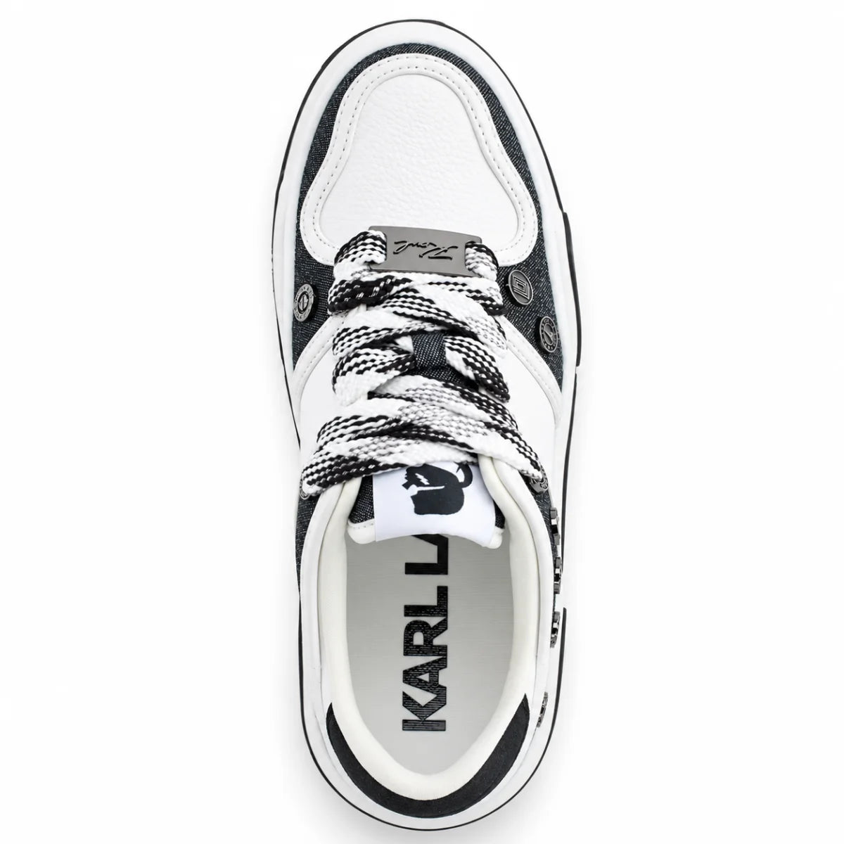 KARL LAGERFELD PARIS Capree Cyndra Lace Up Sneakers Women - WHTBLK