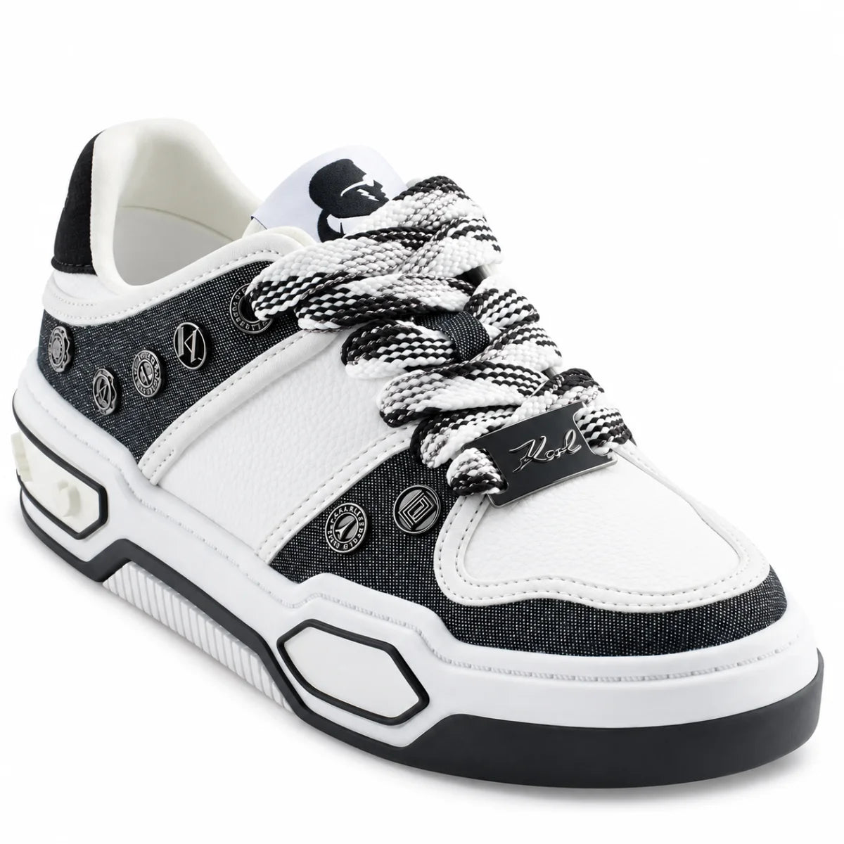 KARL LAGERFELD PARIS Capree Cyndra Lace Up Sneakers Women - WHTBLK