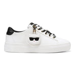 KARL LAGERFELD PARIS Capree Lace Up With Choupette Charm Sneakers Women - WHT