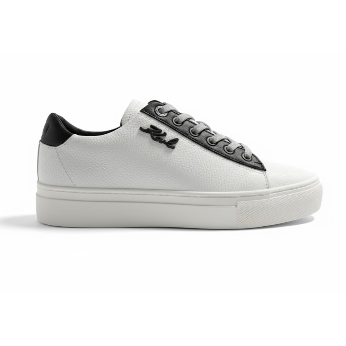 KARL LAGERFELD PARIS Cason Karl Script Sneakers Women - WHTBLK - White-Black / 35