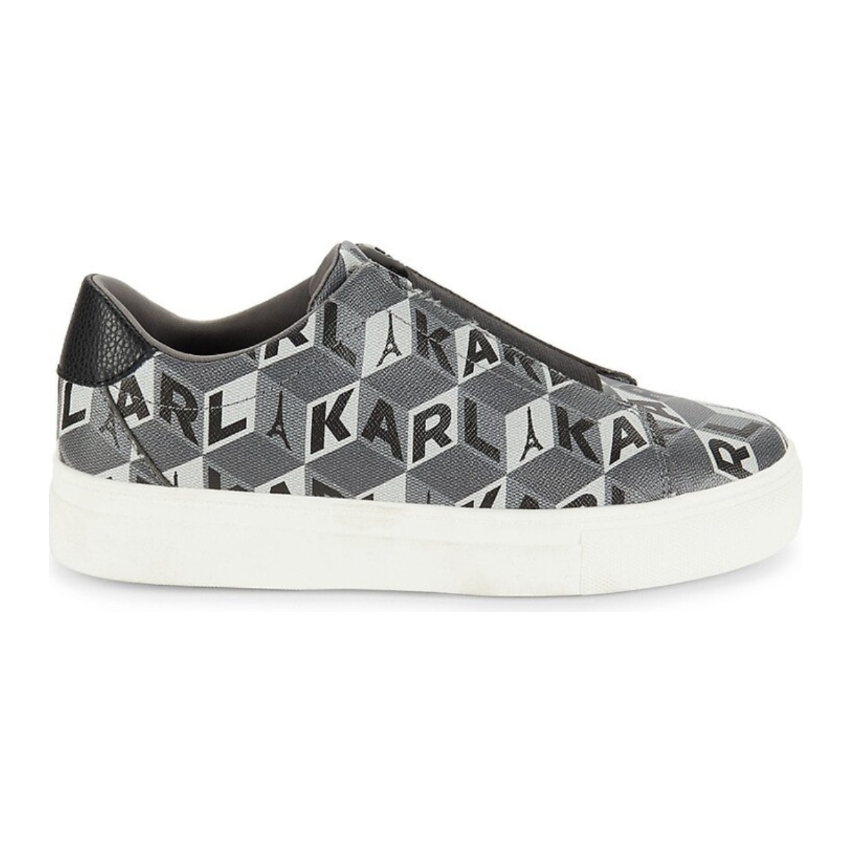 KARL LAGERFELD PARIS cassanda logo print Slip On Sneakers Women - GRY - Gray / 35