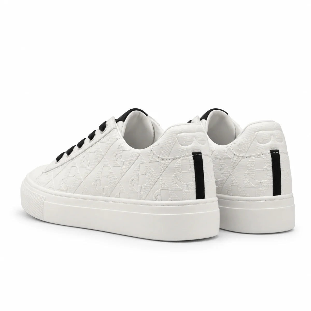 KARL LAGERFELD PARIS Casual Everyday Cate Karl Box Sneakers-Women - WHTBLK