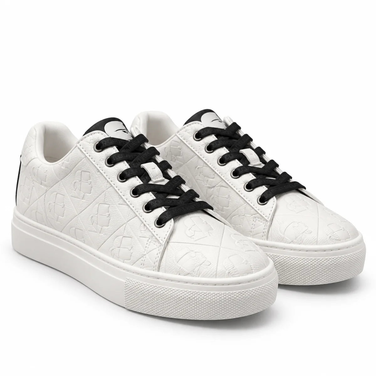 KARL LAGERFELD PARIS Casual Everyday Cate Karl Box Sneakers-Women - WHTBLK
