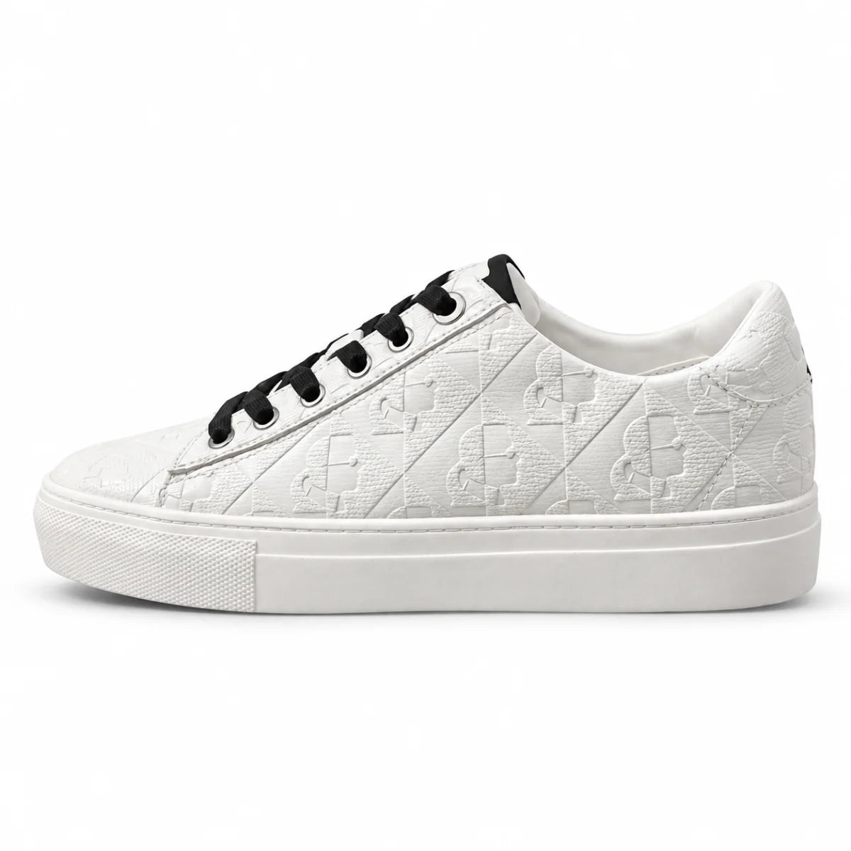 KARL LAGERFELD PARIS Casual Everyday Cate Karl Box Sneakers-Women - WHTBLK - White-Black / 35