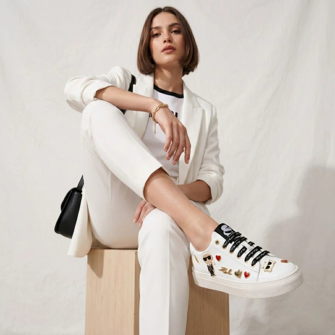 KARL LAGERFELD PARIS Cate 2 Fleur Sneaker Women - WHT