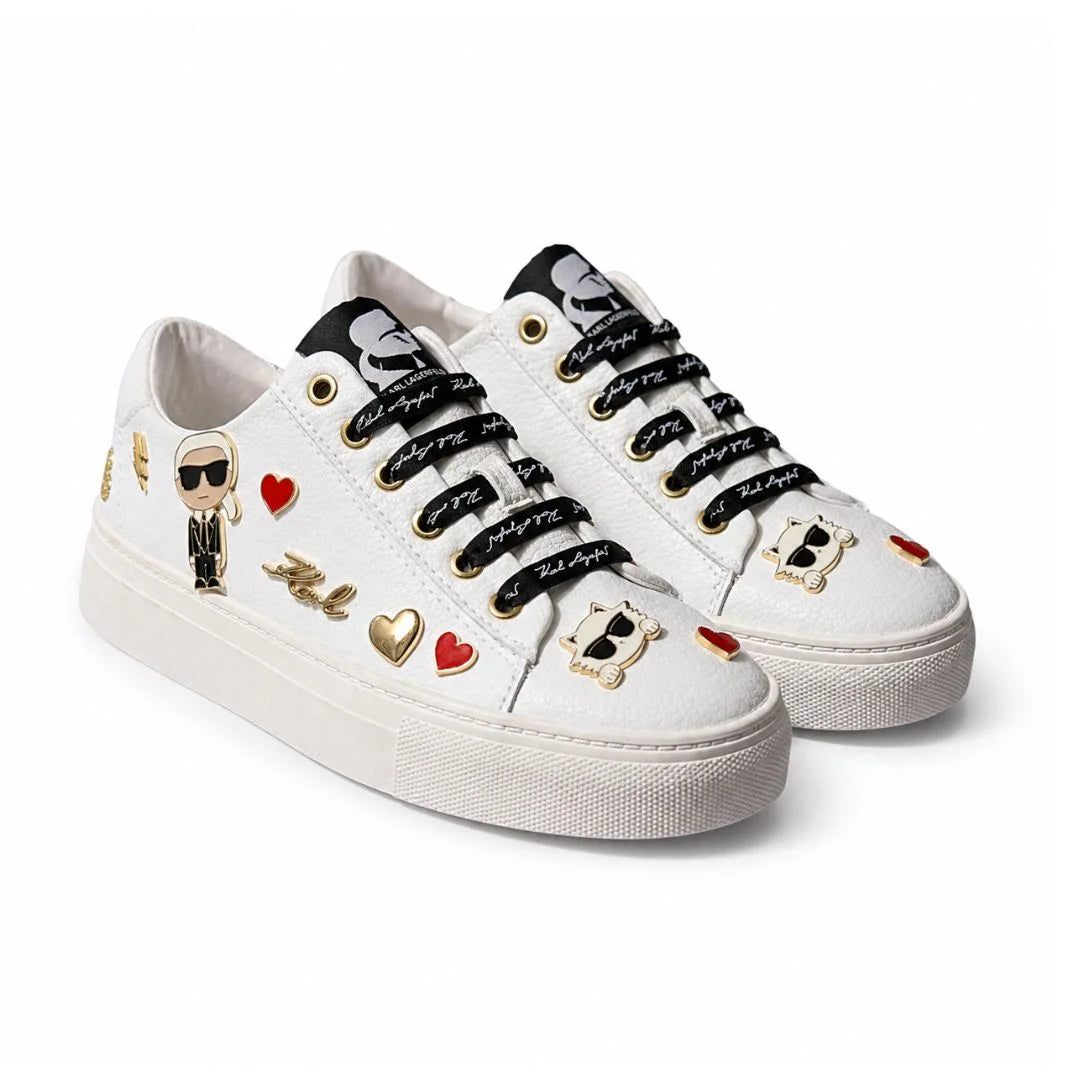 KARL LAGERFELD PARIS Cate 2 Fleur Sneaker Women - WHT - White / 35
