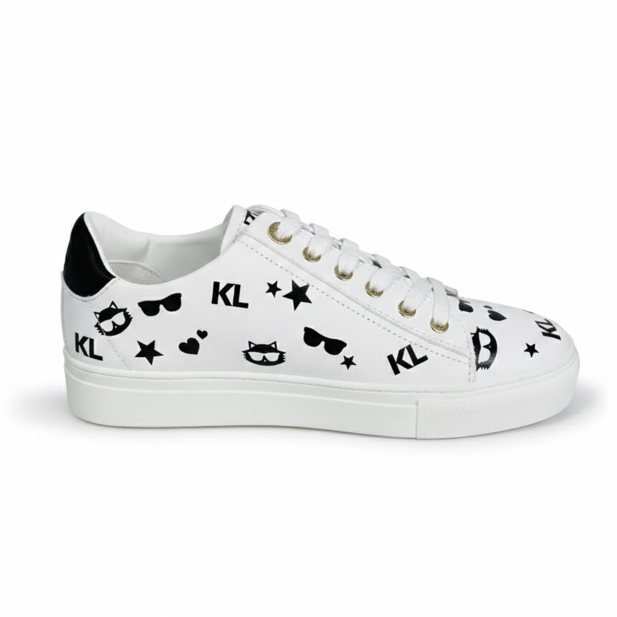 KARL LAGERFELD PARIS Cate Choupette Print Sneakers Women - WHT
