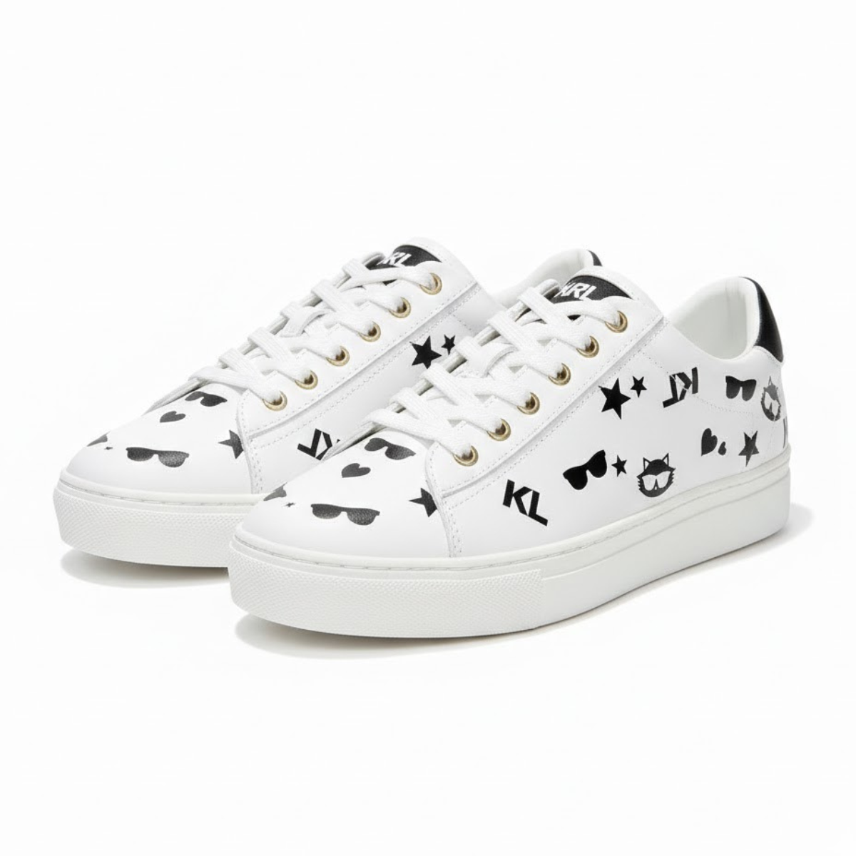KARL LAGERFELD PARIS Cate Choupette Print Sneakers Women - WHT