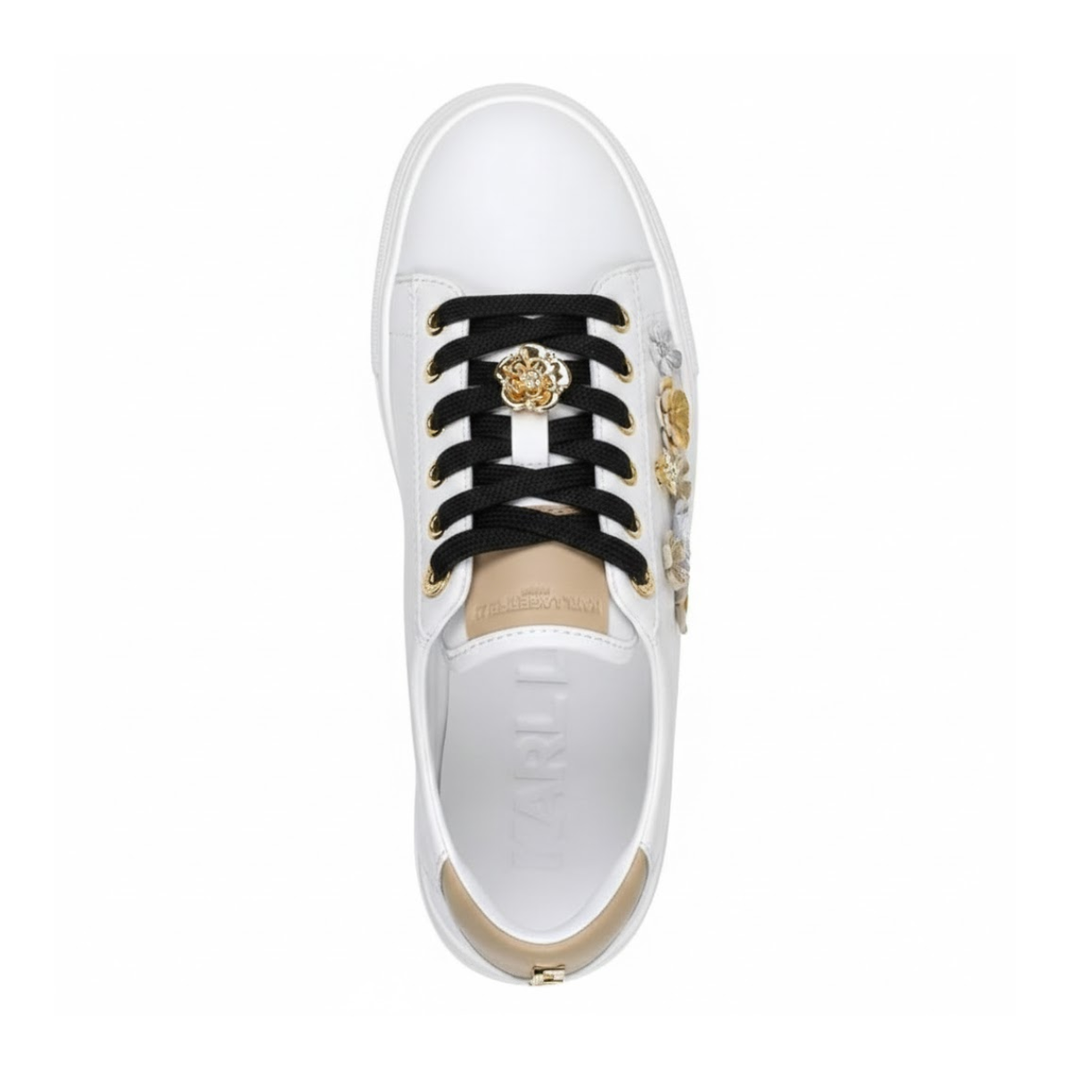 KARL LAGERFELD PARIS Cate Fleur Lace-up Sneaker Women - WHTBLK