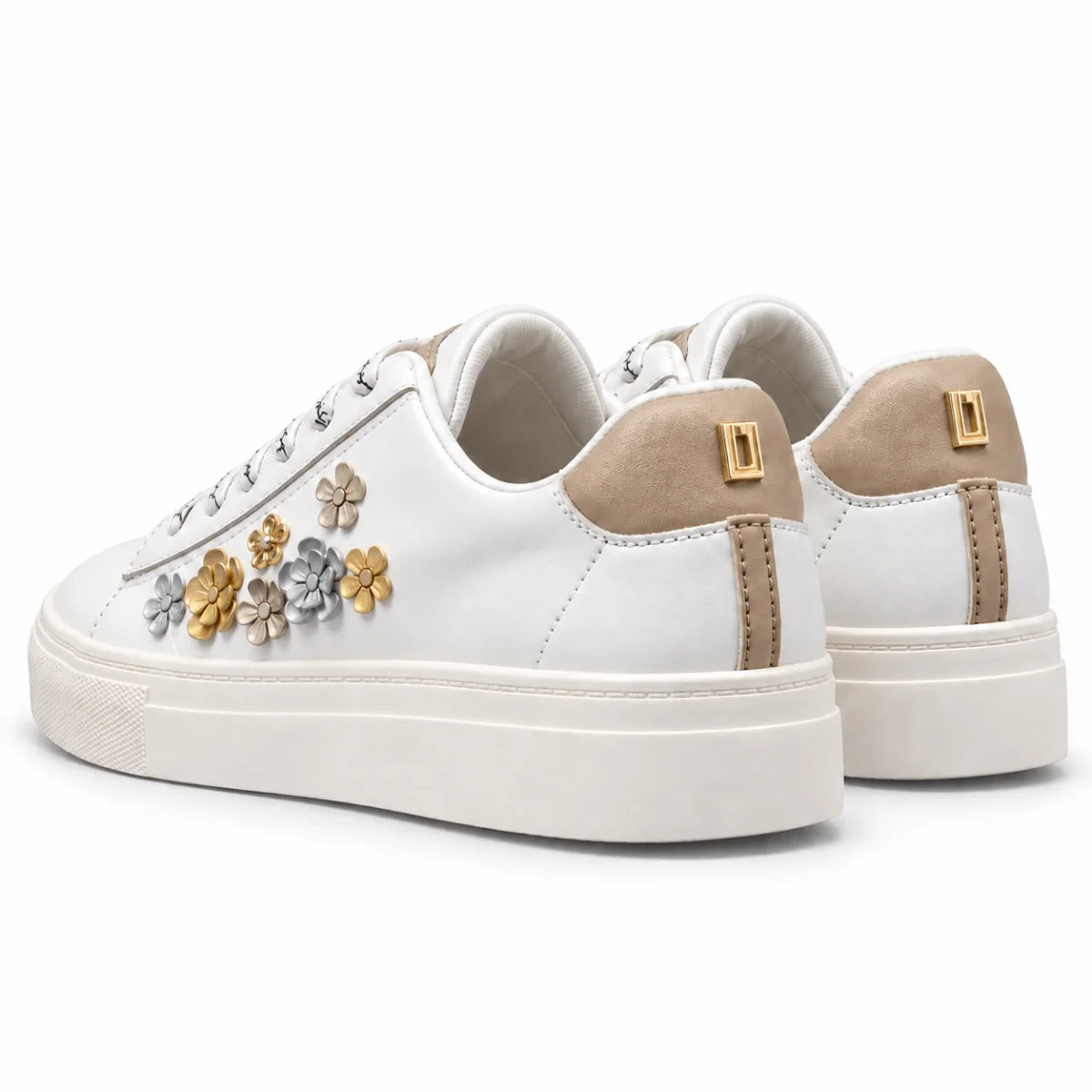 KARL LAGERFELD PARIS Cate Fleur Lace-Up Sneakers Women - WHT