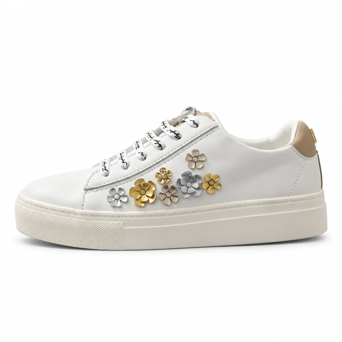 KARL LAGERFELD PARIS Cate Fleur Lace-Up Sneakers Women - WHT - White / 35