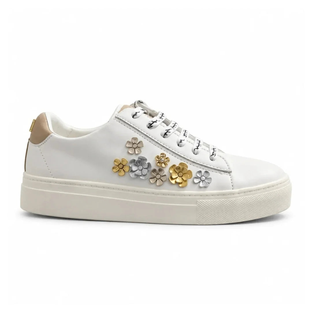 KARL LAGERFELD PARIS Cate Fleur Lace-Up Sneakers Women - WHT - White / 35