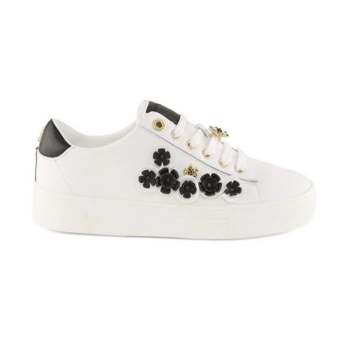 KARL LAGERFELD PARIS Cate Fleur Sneaker Women - WHTBLK - White-Black / 35