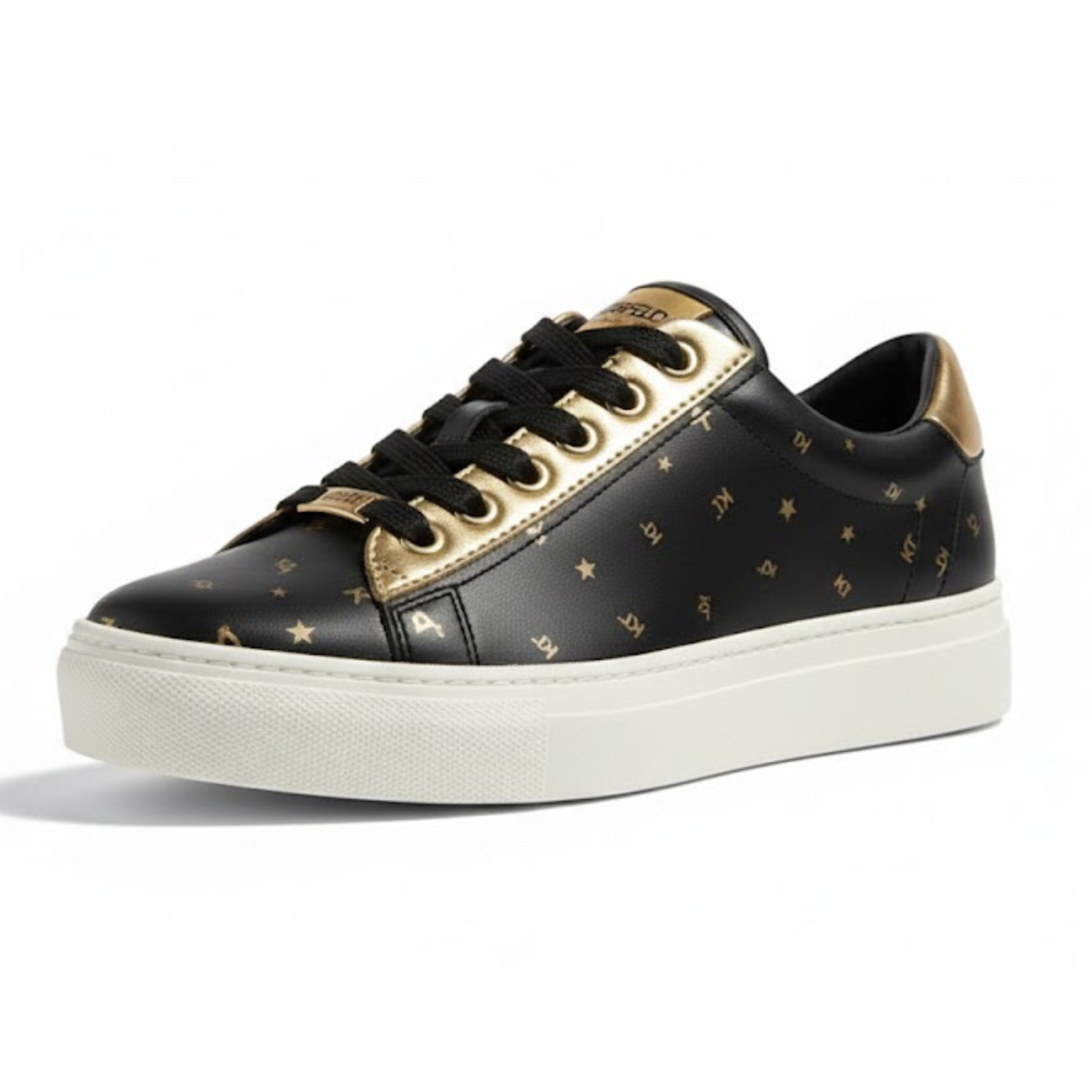 KARL LAGERFELD PARIS CATE FOIL LACE UP Sneakers Women - BLK