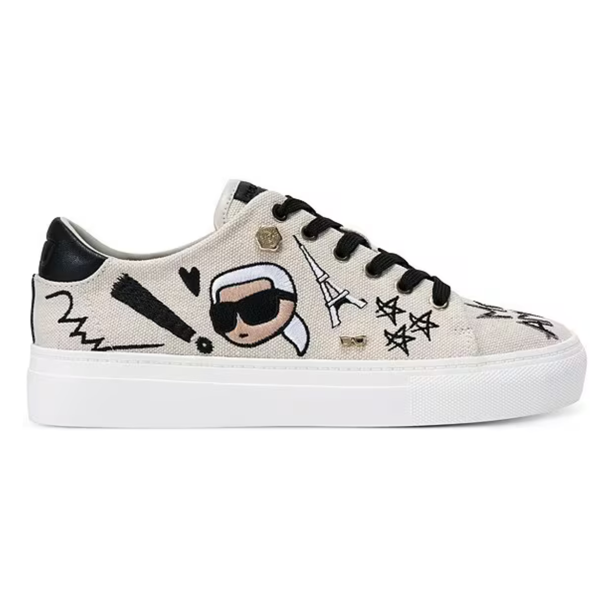KARL LAGERFELD PARIS CATE IKONIC LACE UP Sneakers Women - BEG - Beige / 35