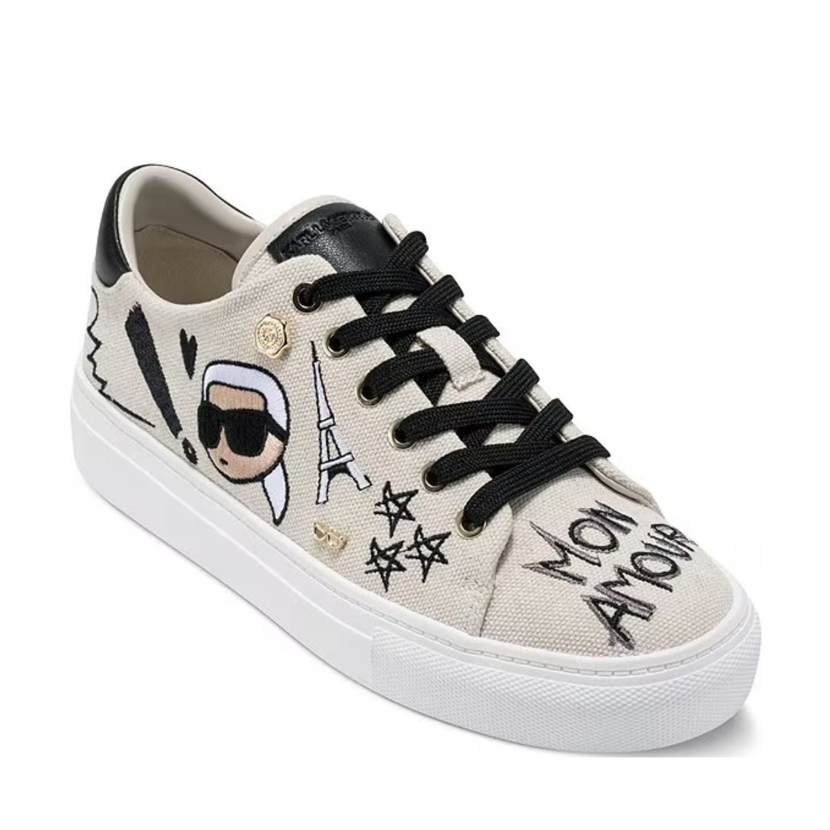 KARL LAGERFELD PARIS CATE IKONIC LACE UP Sneakers Women - BEG