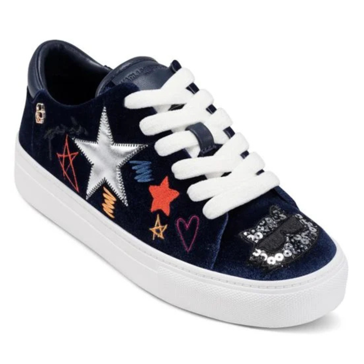 KARL LAGERFELD PARIS CATE IKONIC LACE UP Sneakers Women - NVY