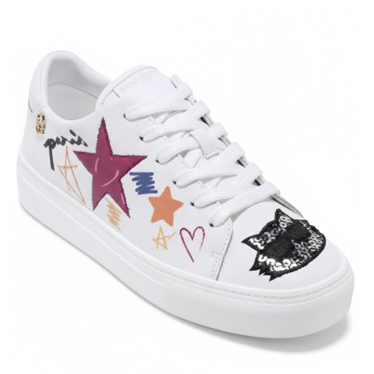 KARL LAGERFELD PARIS CATE IKONIC LACE UP Sneakers Women - WHT