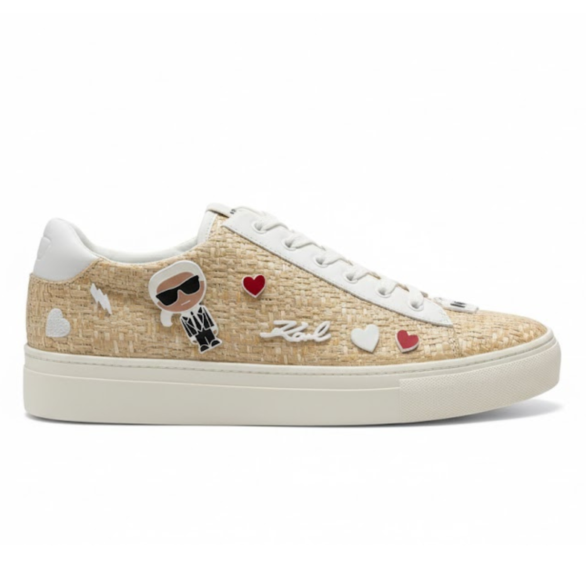 KARL LAGERFELD PARIS CATE LACE UP2 Sneakers Women - BEGWHT - Beige-White / 35