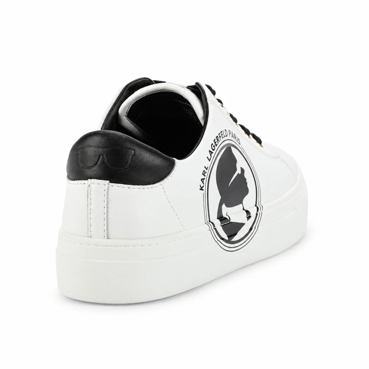 KARL LAGERFELD PARIS Cate leather Sneaker Women - WHTBLK
