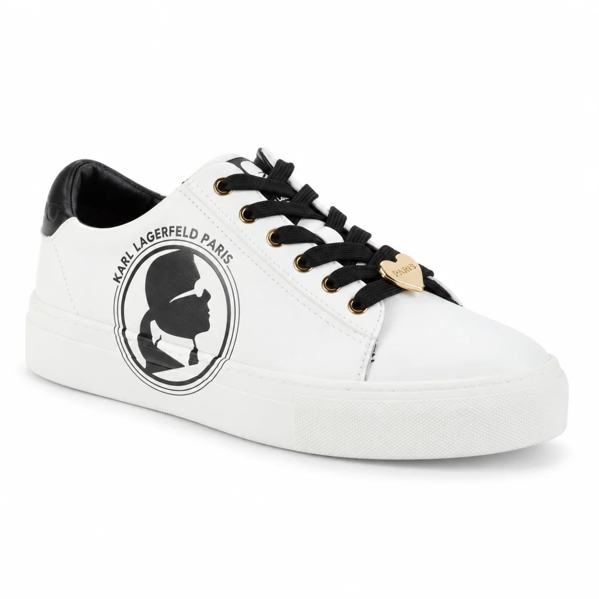 KARL LAGERFELD PARIS Cate leather Sneaker Women - WHTBLK