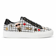 KARL LAGERFELD PARIS Cate Pin Logo Sneakers Women - WHTBLK - White-Black / 35