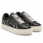KARL LAGERFELD PARIS Cate Pins Black Tennis Shoes Sneaker Women- BLK