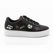 KARL LAGERFELD PARIS Cate Pins Cute Logo Sneakers Women - BLK - Black / 35