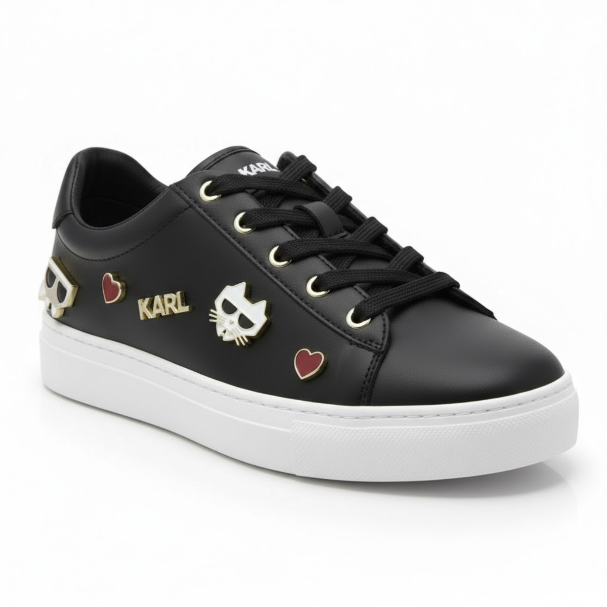 KARL LAGERFELD PARIS Cate Pins Cute Logo Sneakers Women - BLK