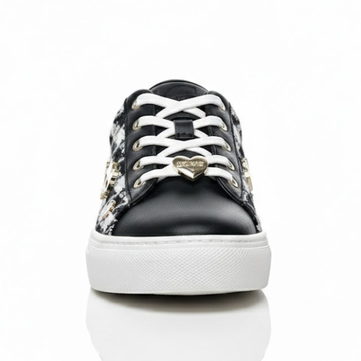 KARL LAGERFELD PARIS Cate Pins Cute Logo Sneakers Women - BLKWHT