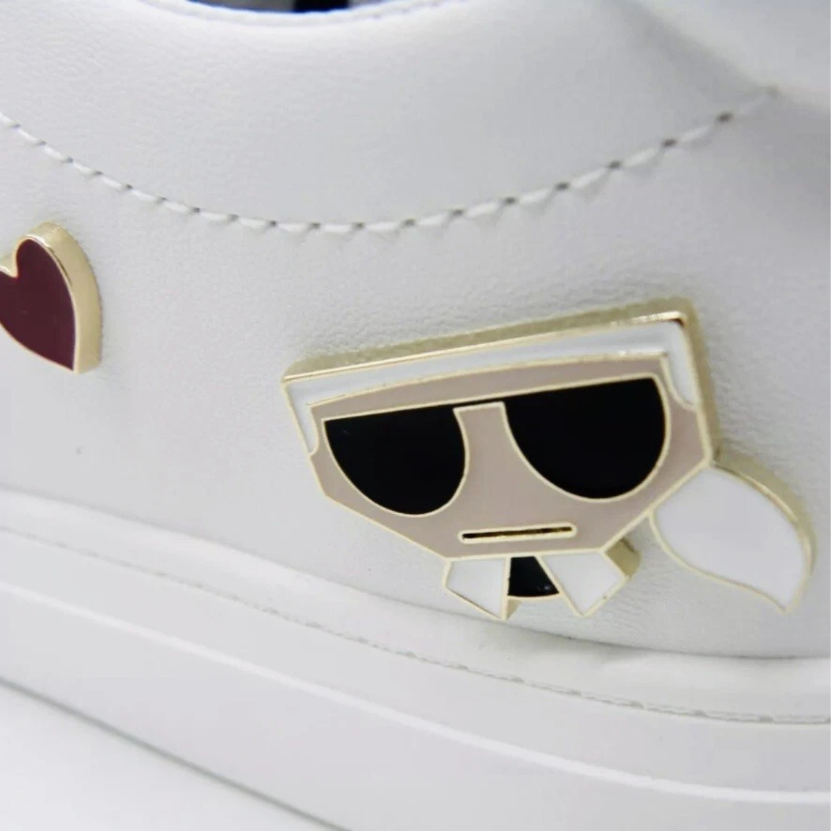 KARL LAGERFELD PARIS Cate Pins Cute Logo Sneakers Women - WHT