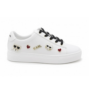 KARL LAGERFELD PARIS Cate Pins Cute Logo Sneakers Women - WHT - White / 35