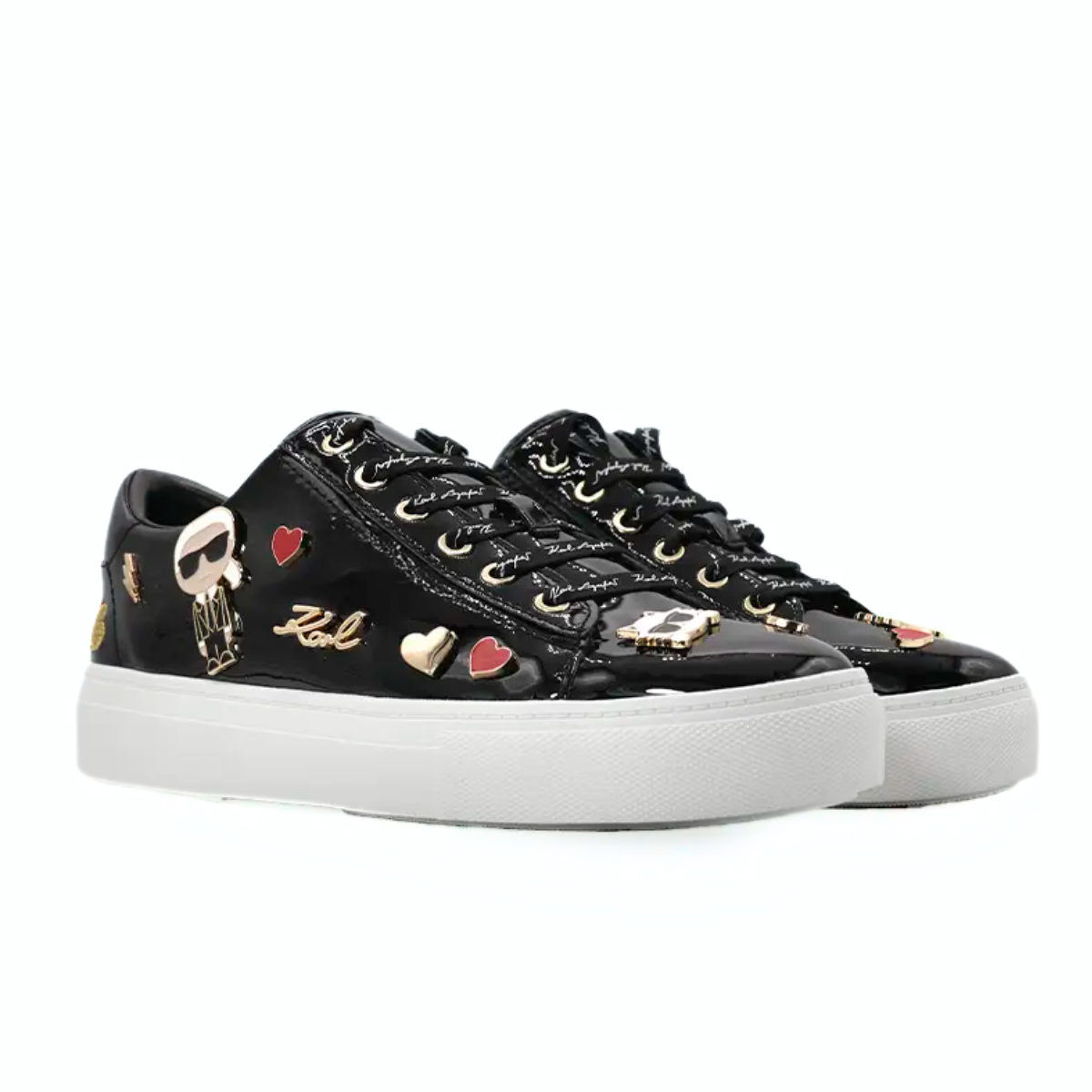 KARL LAGERFELD PARIS CATE PINS LACE UP Sneakers Women - BLK