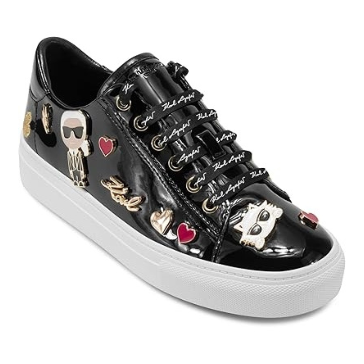 KARL LAGERFELD PARIS CATE PINS LACE UP Sneakers Women - BLK