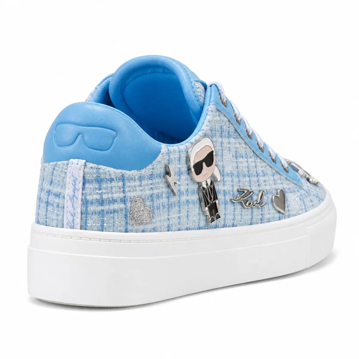 KARL LAGERFELD PARIS Cate Pins Lace-Up Sneakers-Women - BLU
