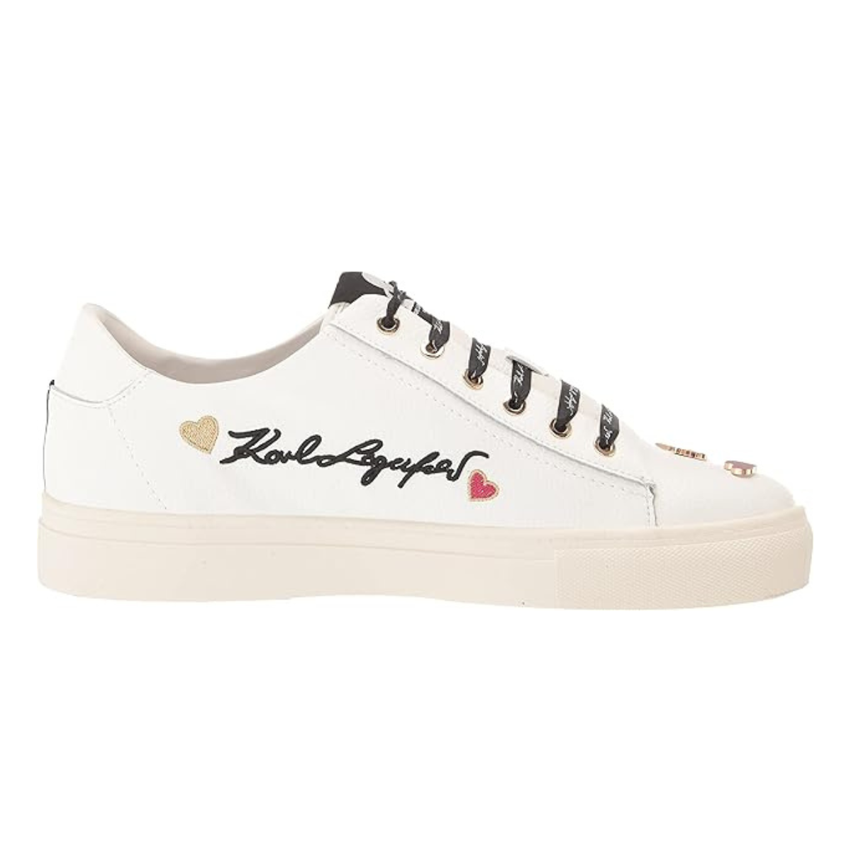 KARL LAGERFELD PARIS CATE PINS LACE UP Sneakers Women - WHT