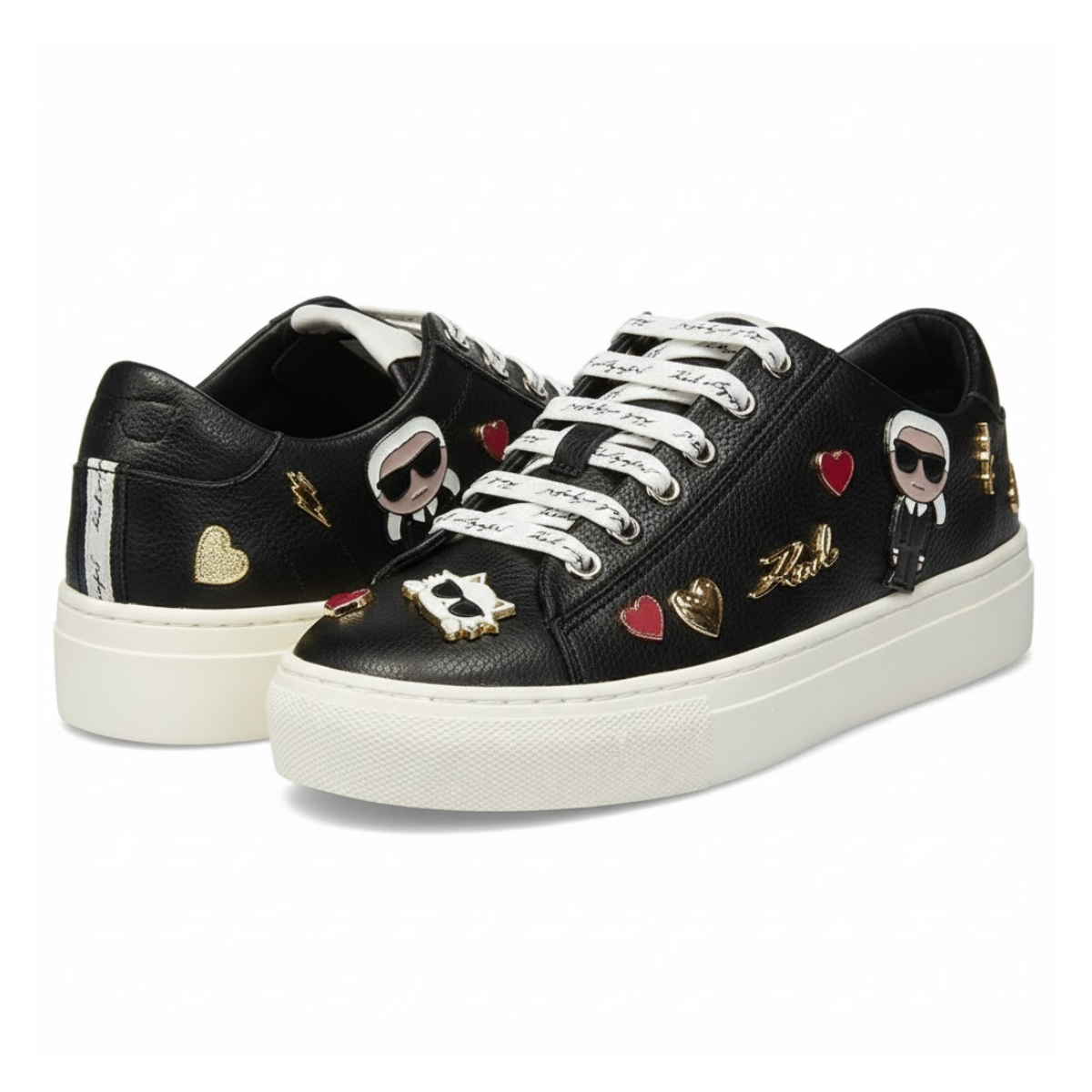 KARL LAGERFELD PARIS CATE PINS LACE UP2 Sneakers Women - BLK - Black / 35