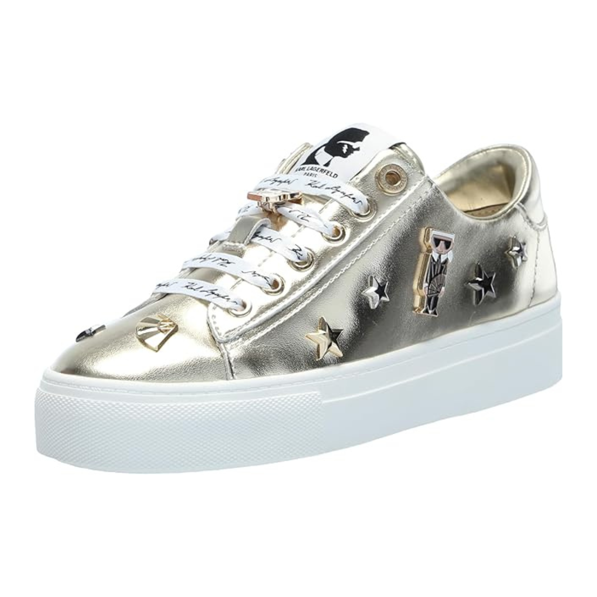 KARL LAGERFELD PARIS Cate Pins Sneakers Women - GLD