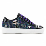 KARL LAGERFELD PARIS Cate Pins Tweed Lace Up Sneakers Women - BLK - Black / 35