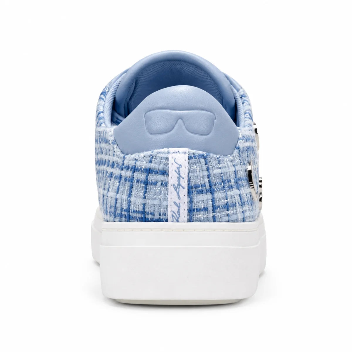 KARL LAGERFELD PARIS Cate Pins Tweed Lace Up Sneakers Women - BLU