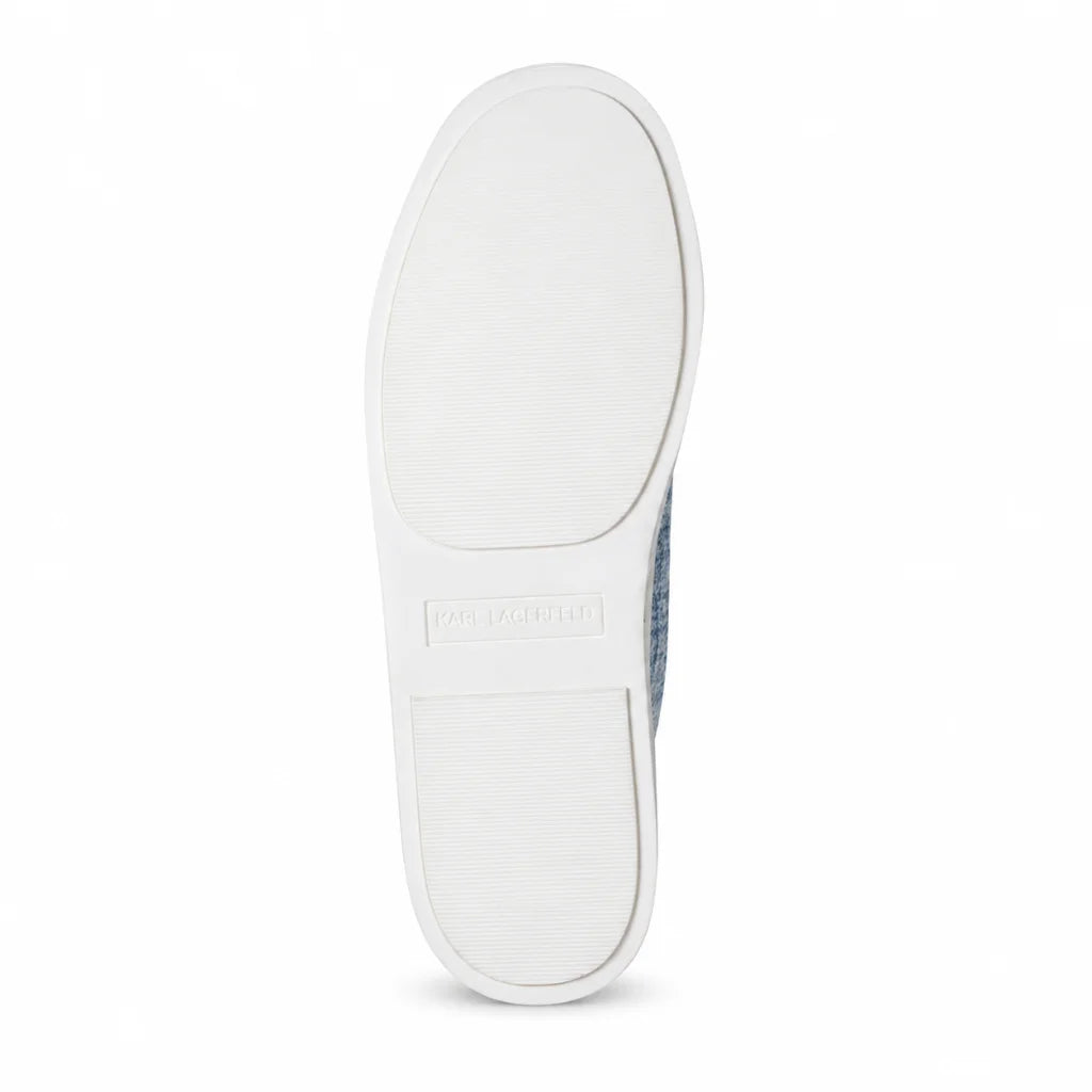 KARL LAGERFELD PARIS Cate Pins Tweed Lace Up Sneakers Women - BLU