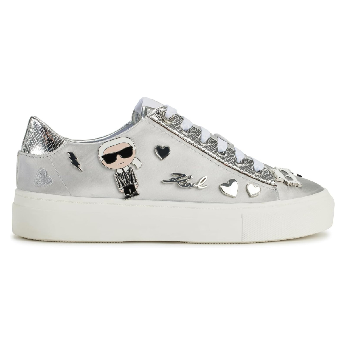 KARL LAGERFELD PARIS Cate Pins2 Sneakers Women - SLV - Silver / 35