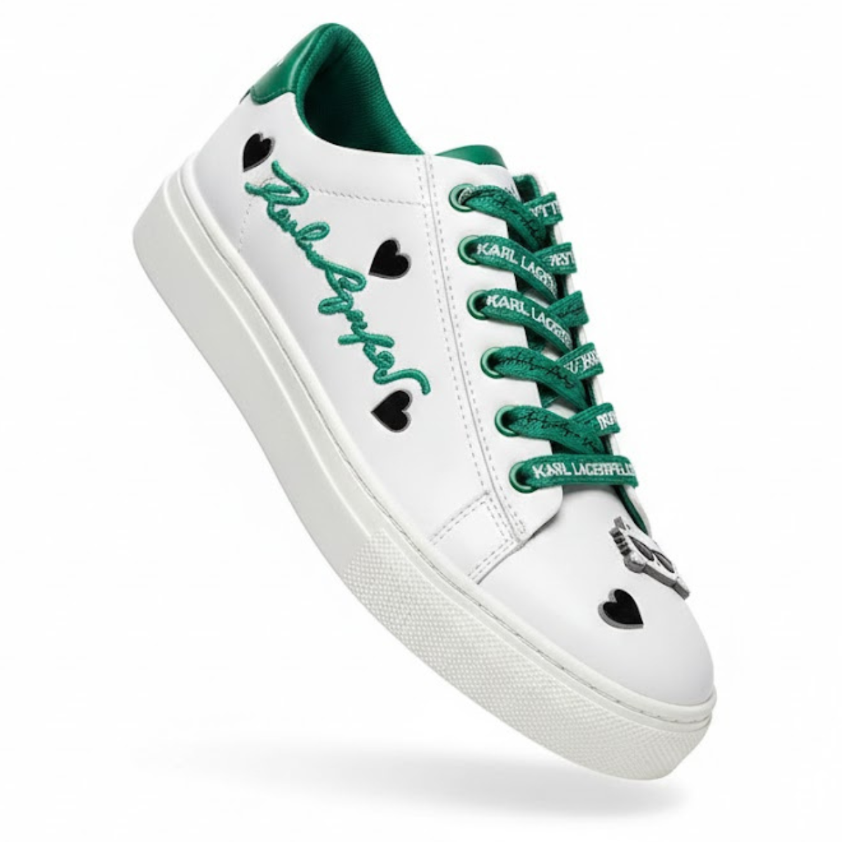 KARL LAGERFELD PARIS Cate Pins2 Sneakers Women - WHTGRN