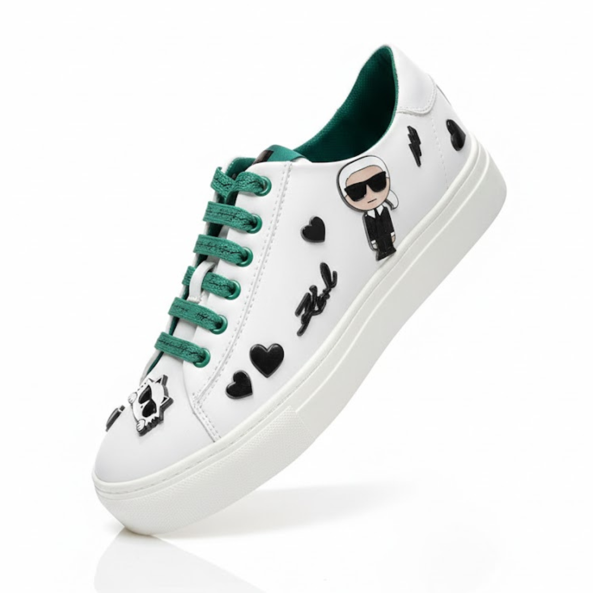 KARL LAGERFELD PARIS Cate Pins2 Sneakers Women - WHTGRN